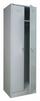 шкаф металлический разборный 2-секционный для одежды ст-с 1860х600х500мм