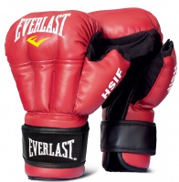 перчатки для рукопашного боя everlast hsif leather 8 унций, красные