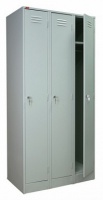 шкаф металлический разборный 3-секционный для одежды ст-33 1860х900х500мм