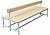 скамья для раздевалок plastep сс2-150 со спинкой, 1,5 м (двухсторонняя)